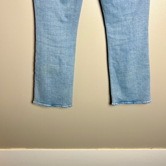 MOTHER The Hustler High Rise Flare Leg Ankle Jeans Light Blue Size 27 cropped - Picture 12 of 17